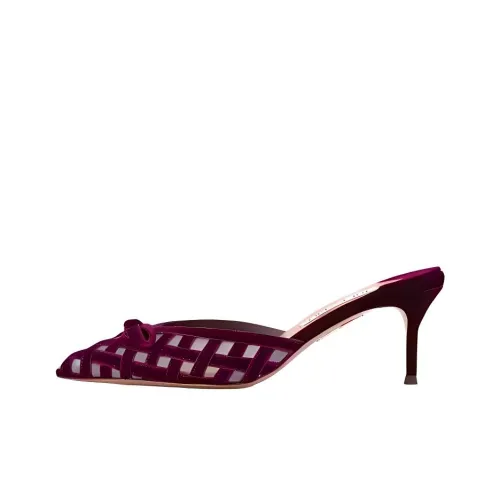 AQUAZZURA Домашние тапочки 6,5 см Женские Розовые