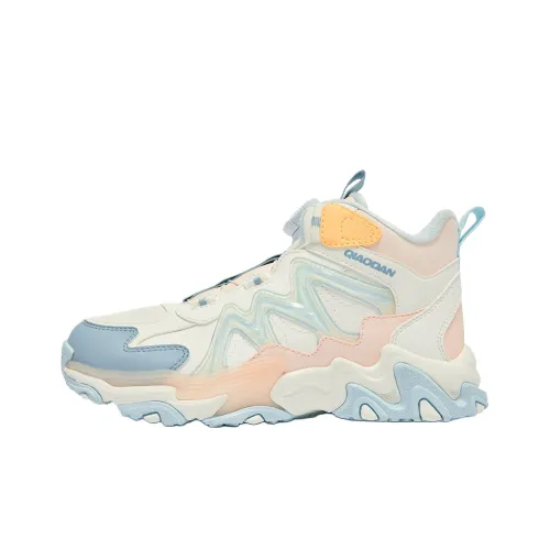 QIAODAN Детская повседневная обувь Высокий топ Айвори/Светло-розовый Школьный возраст