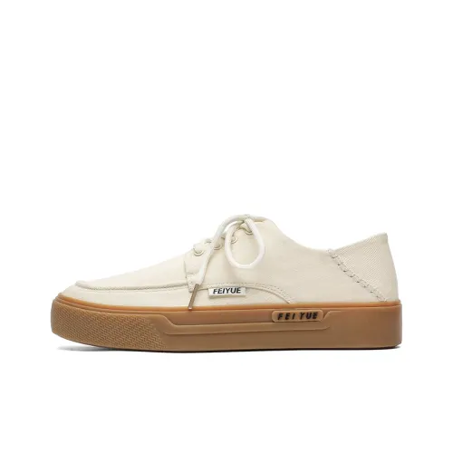 Feiyue Canvas Shoes Low Top Beige Men's