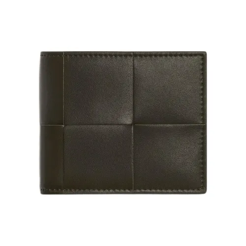 Bottega Veneta Cassette Телячья кожа Кошелек Мужской Хурма Цвет с Светлый крем Конфетный цвет