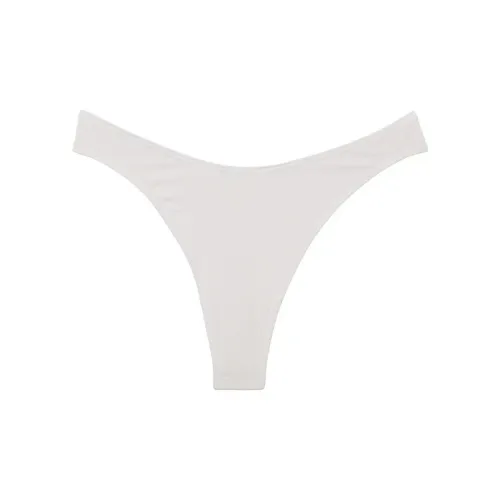 Victoria's Secret Эластичный хлопок Высокая нога Scoop Стринг Пантика S P Нижнее белье Женское 1 упаковка Серебряный Жемчужный