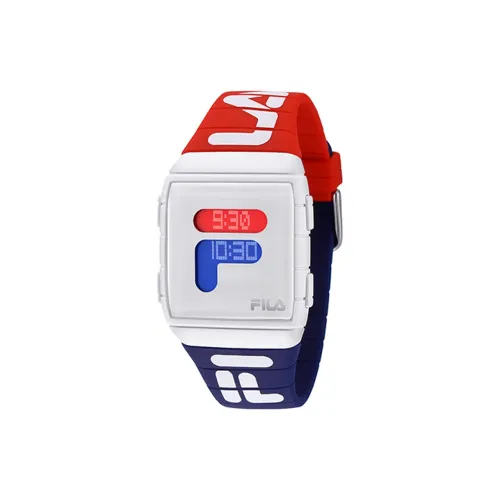 FILA Watch Электронный механизм Резиновый ремешок Белый циферблат Унисекс Коробка Лимитированная серия