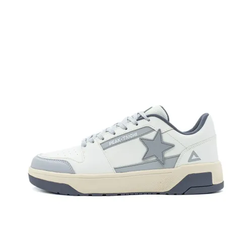 PEAK Taichi 910OG Slip-on Устойчивый к истиранию Низкий Топ Скейтборд Кроссовки Мужские Белый Серый