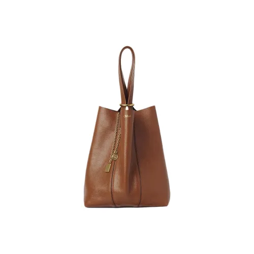 Chloe Коровья кожа Тоут Сумка Сумка для покупок Сумка на плечо Сумка Женская Clay Brown