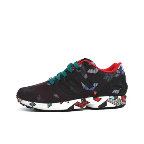 Adidas Originals ZX Flu Slip-Resistant Abrasion-Resistant Low-Top Беговые кроссовки Мужские Черные