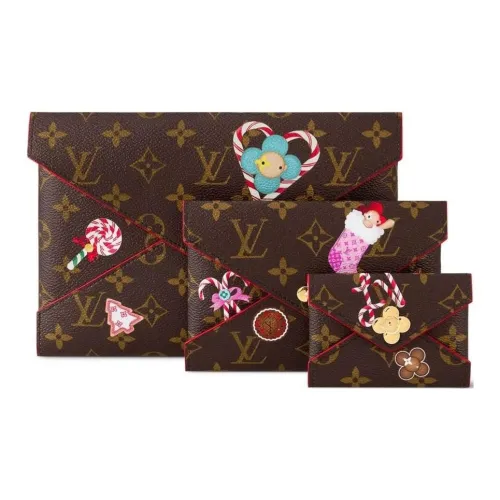 LOUIS VUITTON Candy Factory Кожа Клатч Женский Красный и Коричневый