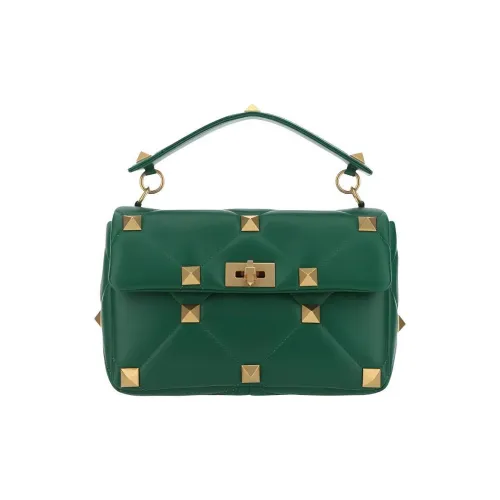 Valentino Roman Stud Овечья шкура Сумка Женские Зеленый