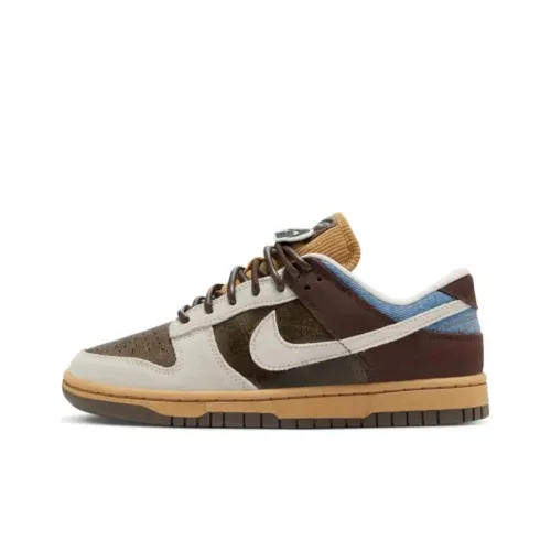 Nike Dunk Скейтборд Кроссовки Низкие Коричневые Женские