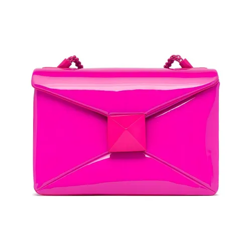 Valentino One Stud Кожа Сумка через плечо Сумка на плечо Женская Розовая