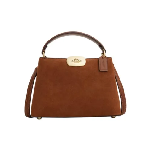 COACH Eliza Сумка через плечо из коровьей кожи мини-сумка женская желтая с эффектом охристого цвета