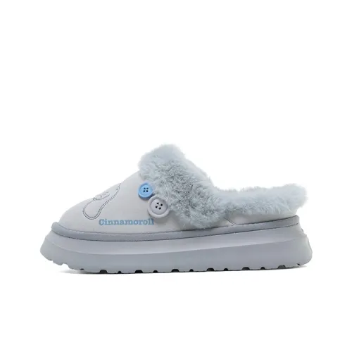 Sanrio x OLD ORDER Флоковые противоскользящие домашние тапочки для женщин синие