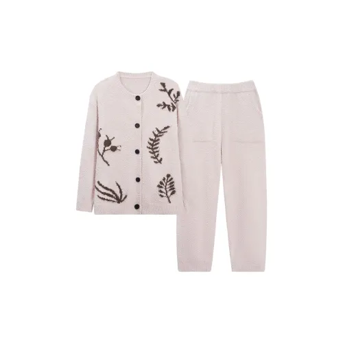 Sha Qian Пижамный комплект женский молочно-чайного цвета