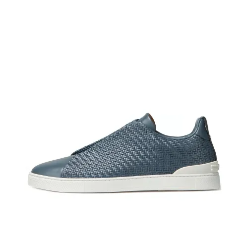 Ermenegildo Zegna Triple Stitch Скейтборд Кроссовки Низкие Синий Мужской