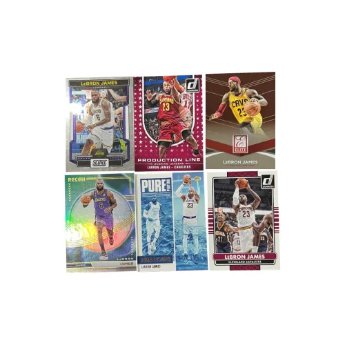 PANINI Lakers LeBron James The King Multi Collection Refractor Star Card Rare Sports Cards 6 Pack