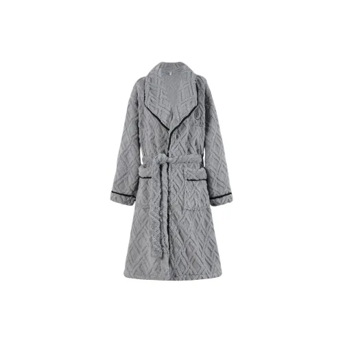 Qiao Ni Tong Мужской халат для сна серый