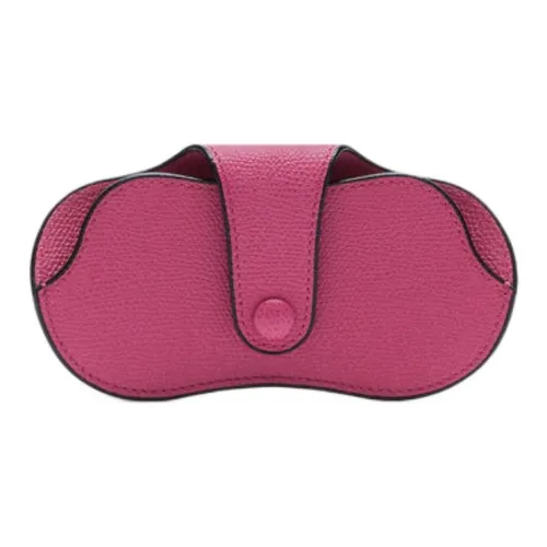 Valextra Millepunte Телячья кожа Чехол для очков Маленький Женские Пурпурно-розовый