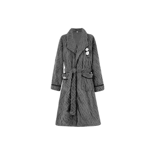 Qiao Ni Tong Банные халаты Мужской Темно-серый