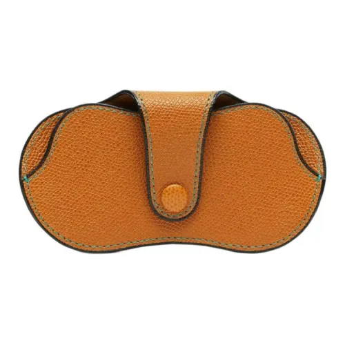 Valextra Millepunte Телячья кожа Чехол для очков Маленький Женские Гаванский Коричневый
