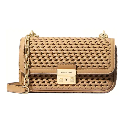 MICHAEL KORS Кожа Портативный Crossbody Сумка через плечо Маленькая Женская Миндально-бежевая