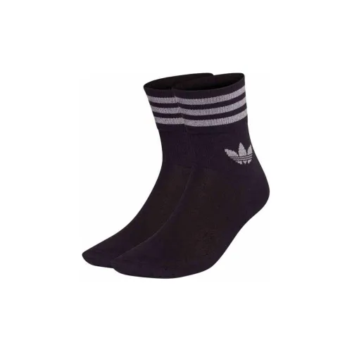 Adidas Originals Clover Series Высокие носки Унисекс 2 упаковки черные