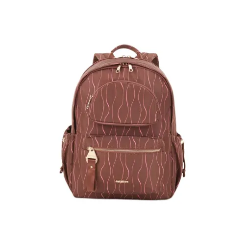 AMERICAN TOURISTER Полиэстер Рюкзак Женские Коричневый Розовый
