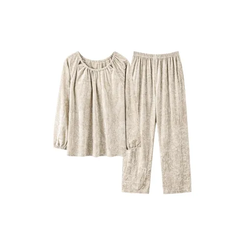 UAVAE Пижамный комплект женский абрикосовый