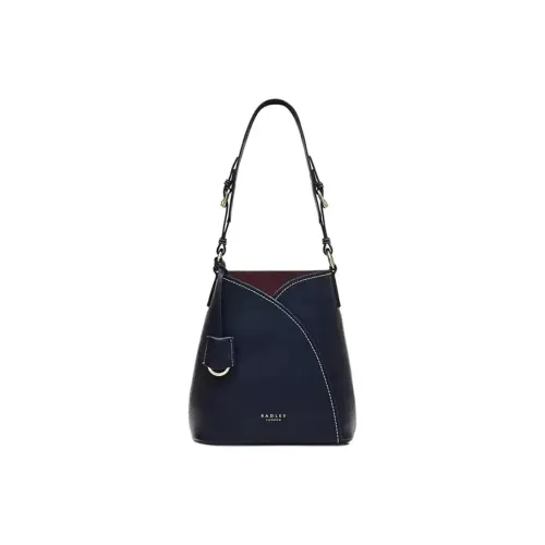 RADLEY Коровья кожа Ведрообразная сумка Сумка Сумка через плечо Средняя Женская Синяя