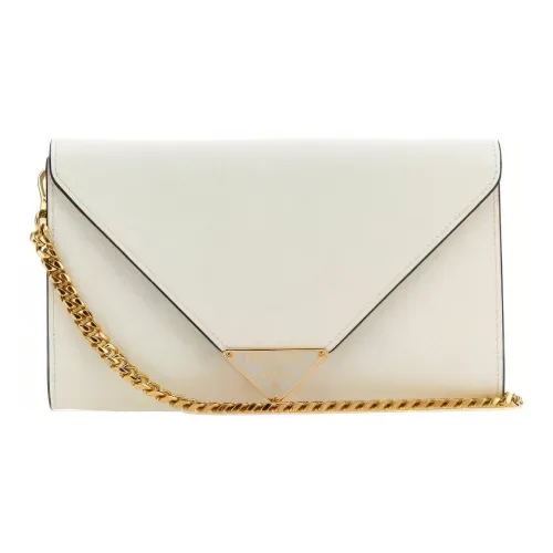 PRADA Телячья кожа Сумка через плечо Кошелек Женская Белая