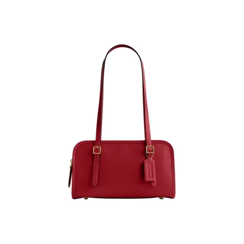 COACH Swing Zip Коровья кожа Плечевая сумка Сумка Сумка через плечо Средняя Женская RUBY RED