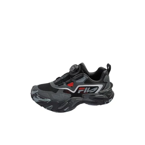 FILA KIDS BOA Slip-resistant Abrasion-resistant Low Top Детская Туристическая Обувь Черная Подростки