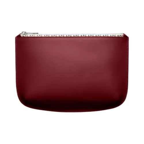 A.P.C Коровья кожа Клатч Средний Женский Бордовый