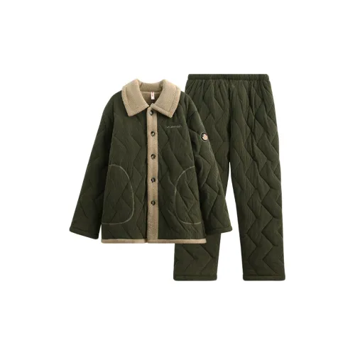 FENTENG Пижамный комплект мужской оливково-зеленого цвета