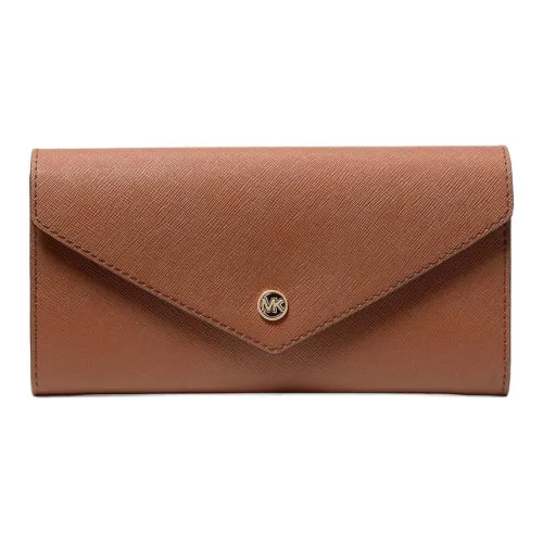 MICHAEL KORS Jet Set Travel Кошелек из коровьей кожи большой женский коричневый