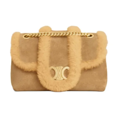 CELINE Коровья кожа Одно плечо Сумка Маленькая Женская Естественный цвет