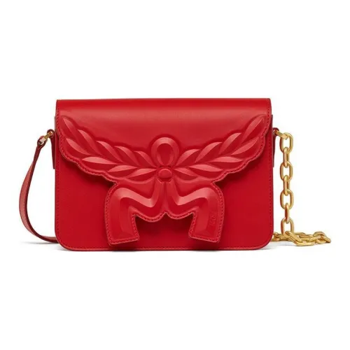 MCM Телячья кожа Сумка через плечо Маленькая Женская Красная