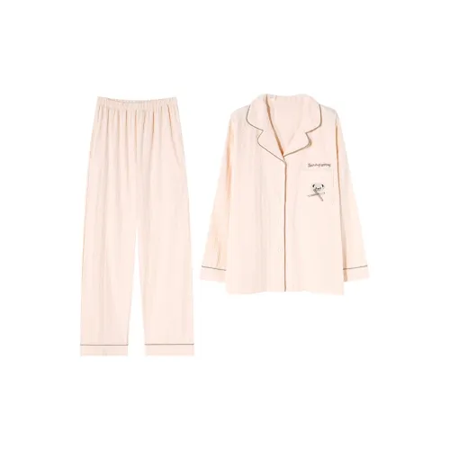 UAVAE Пижамный комплект женский абрикосовый