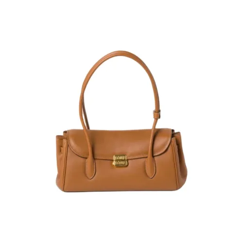 MIU MIU Кожа Сумка Сумка через плечо Женская Коньяк Бренди