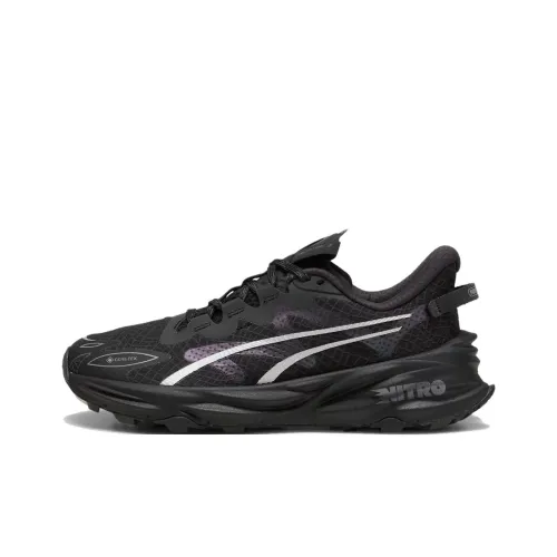 PUMA Fast Trac Nitro Slip Resistant Abrasion Resistant Низкий Топ Повседневные Беговые кроссовки Женские Черные