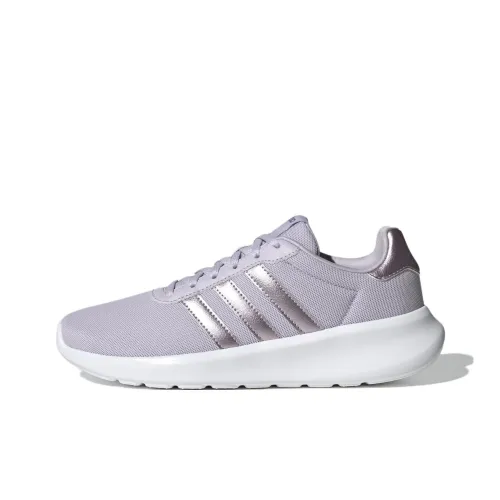 Adidas Lite Racer 3,0 Slip-Resistant Abrasion-Resistant Low-Top Беговые кроссовки Женские Светло-фиолетовые