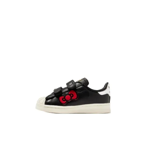 Hello Kitty x Adidas Originals SUPERSTAR Low Топ Обувь для малышей Черный Infant и Toddler