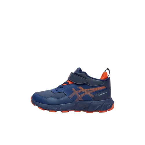 Asics Lazerbeam Rebound Дышащий Поддержка MID Топ Детские беговые кроссовки Синий Детский