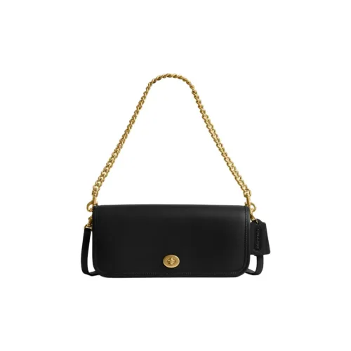 COACH Dinky Коровья кожа Сумка через плечо Средняя Женская Черная