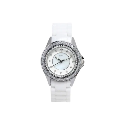 NANGL Кварцевый механизм Часы Женские Белый циферблат