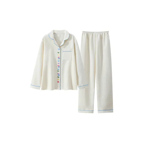 LEZIYUN Пижамный комплект женский абрикосовый