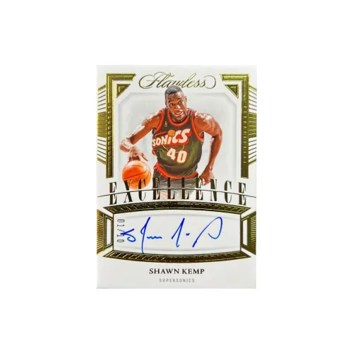 PANINI Безупречный Портативный Shaun Kemp Excellence Карта Подпись 01 10 Golden Parallel Спортивные Карты 1 Упаковка