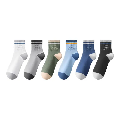 H YXIANG Носки Crew Мужские упаковка из 6 пар