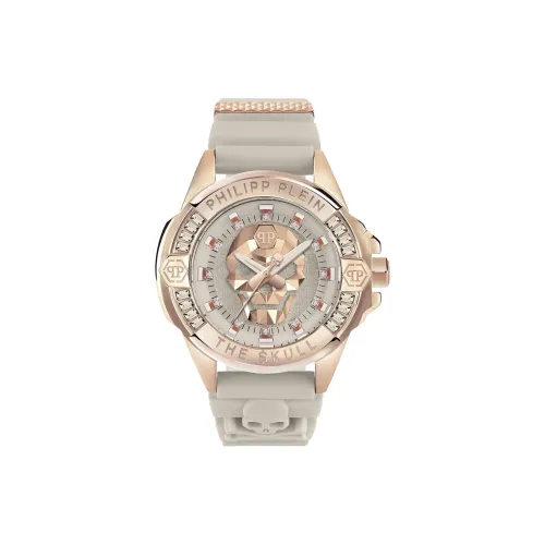 PHILIPP PLEIN Наручные часы Кварцевый механизм Силиконовый ремешок 41 мм Серый циферблат Женские часы