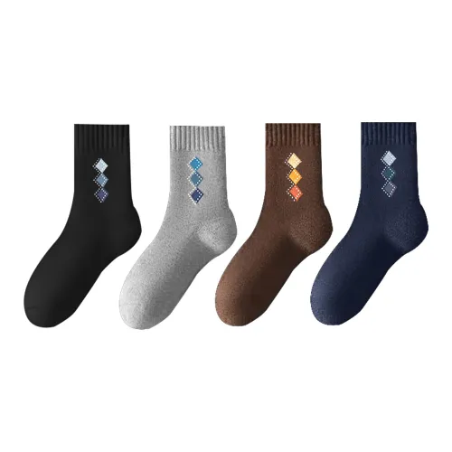 H YXIANG Носки Crew Мужские упаковка из 4 пар