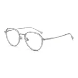 Титановая оправа MC104, прозрачный, металлический, C3+0 степень, защита от синего света, очки без диоптрий
