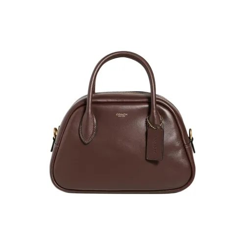 COACH Кожа Bowling Bag Сумка Сумка через плечо Сумка через плечо Средний Женская Коричневый